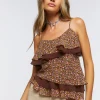 Floral Tiered Flounce Cami