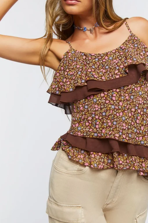 Floral Tiered Flounce Cami