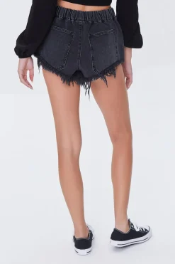 Frayed Denim Shorts