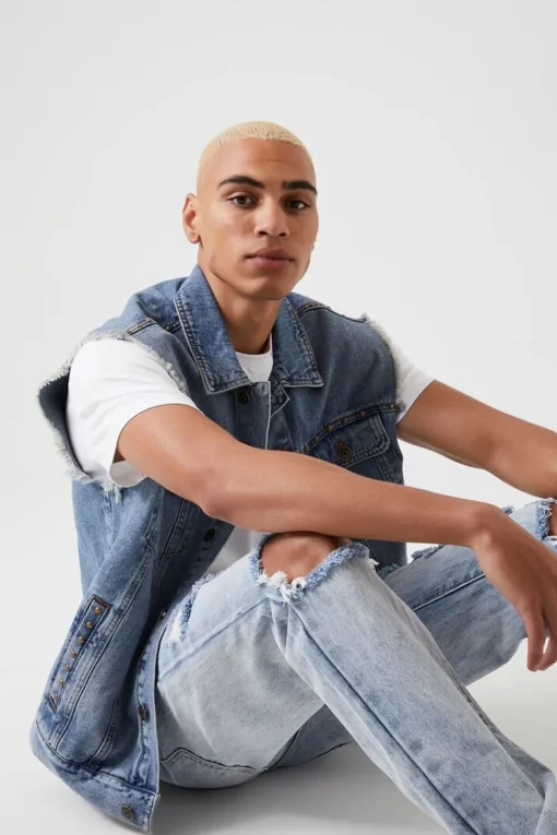 Frayed Denim Vest