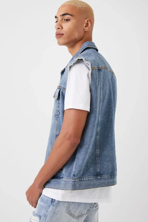Frayed Denim Vest