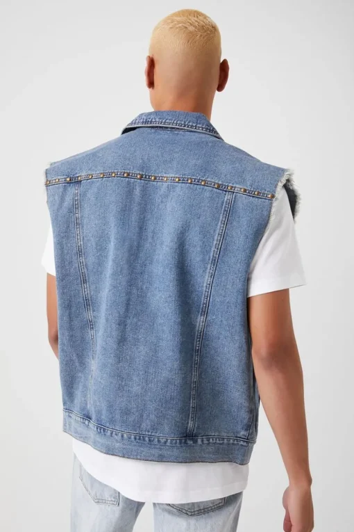 Frayed Denim Vest