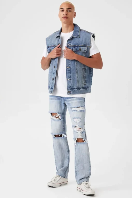 Frayed Denim Vest