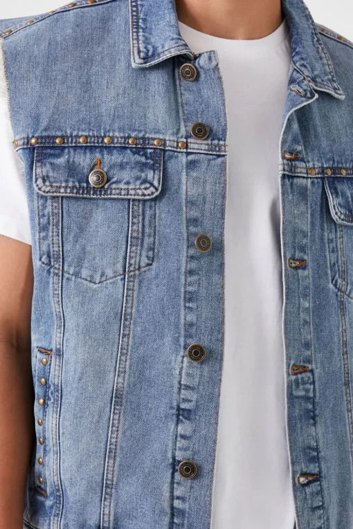 Frayed Denim Vest