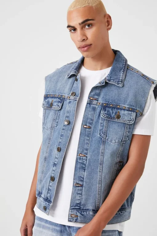 Frayed Denim Vest