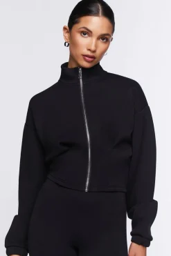 Funnel Neck Zip-Up Jacket