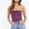 Geo Floral Halter Bodysuit