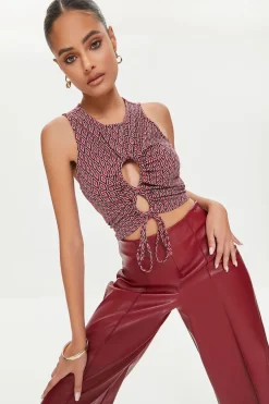Geo Print Crop Top
