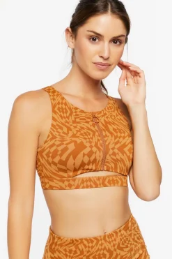 Geo Print Longline Sports Bra