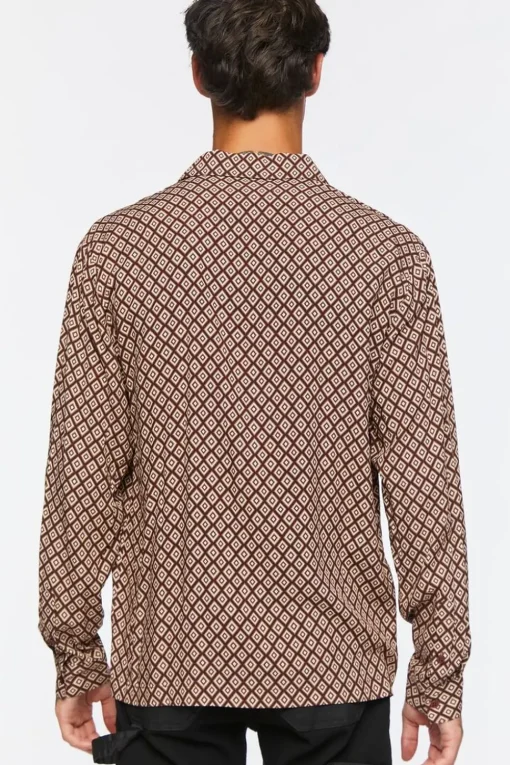 Geo Print Long-Sleeve Shirt
