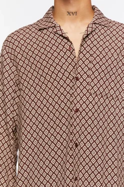Geo Print Long-Sleeve Shirt