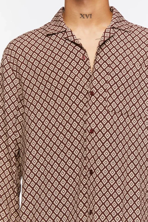 Geo Print Long-Sleeve Shirt