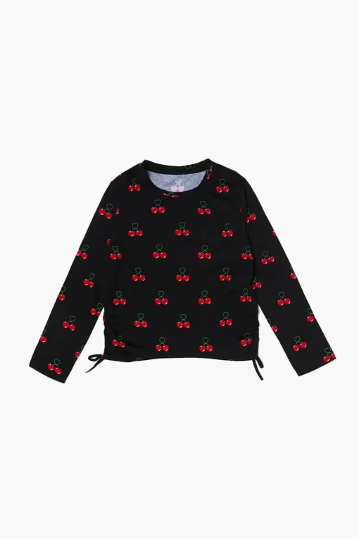 Girls Cherry Print Top (Kids)