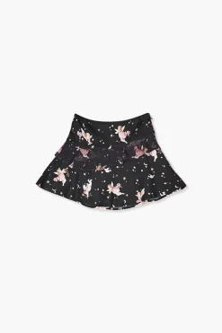 Girls Cupid Print Skater Skirt (Kids)
