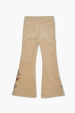 Girls Floral Corduroy Pants (Kids)