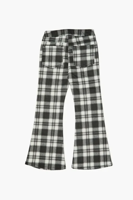 Girls Plaid Flare Pants (Kids)