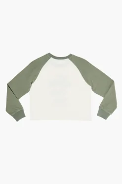 Girls Raglan Mushroom Graphic Tee (Kids)