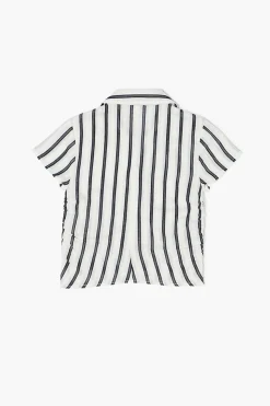 Girls Ruched Striped Shirt (Kids)