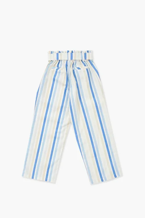 Girls Striped Paperbag Pants (Kids)
