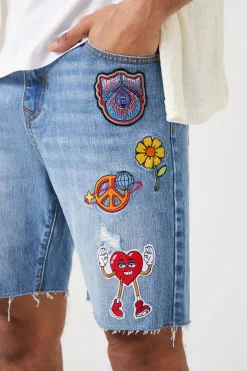 Hazy Daze Patch Denim Shorts