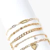 Heart Charm Bracelet Set