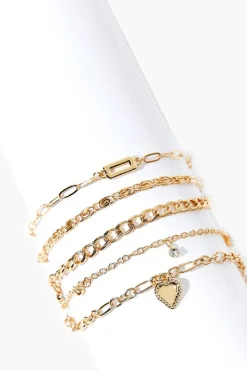 Heart Charm Bracelet Set
