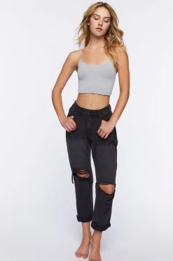 Heathered Dual-Strap Bralette