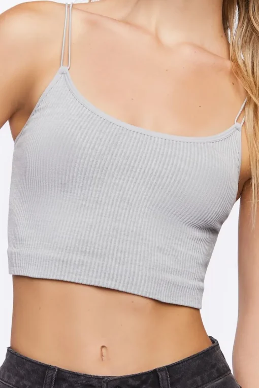 Heathered Dual-Strap Bralette