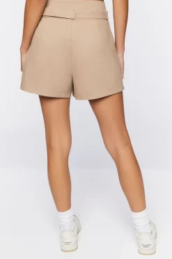 High-Rise Cotton Shorts