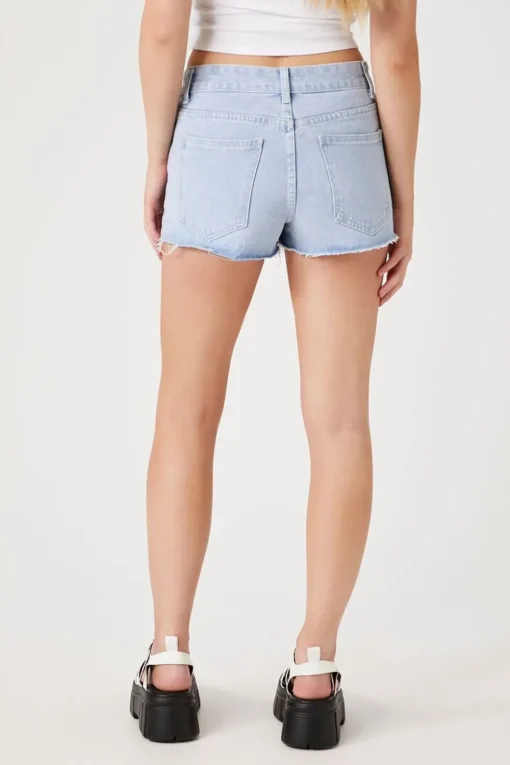 High-Rise Denim Shorts