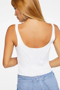 Inverted-Seam Cropped Tank Top
