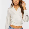Jacquard Wrap Crop Top