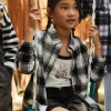 Kids Plaid Curved-Hem Shirt (Girls + Boys)