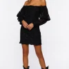 Lace Off-The-Shoulder Mini Dress