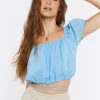 Lace-Back Crop Top