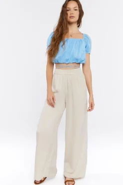 Lace-Back Crop Top