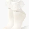 Lace-Trim Crew Socks