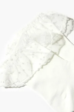 Lace-Trim Crew Socks