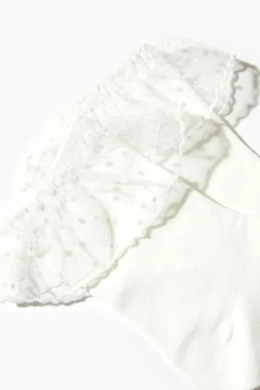 Lace-Trim Crew Socks