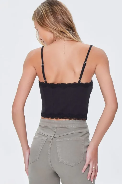 Lace-Trim Cropped Cami