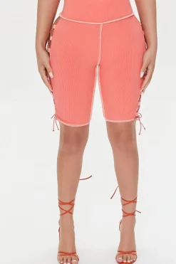 Lace-Up Biker Shorts