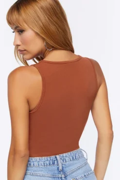 Lace-Up Cropped Tank Top