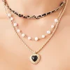 Layered Heart Pendant Necklace