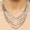 Layered Rhinestone Tiered Necklace