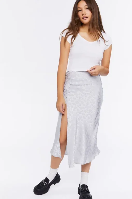 Leopard Print Midi Skirt