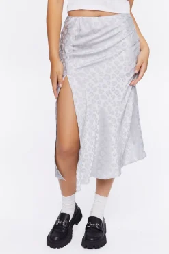 Leopard Print Midi Skirt