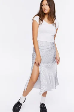 Leopard Print Midi Skirt