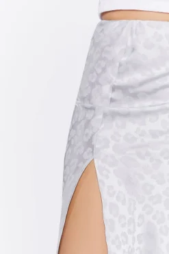 Leopard Print Midi Skirt