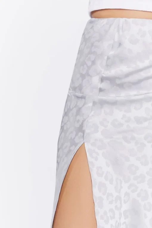 Leopard Print Midi Skirt