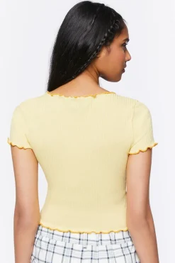 Lettuce-Edge Crop Top
